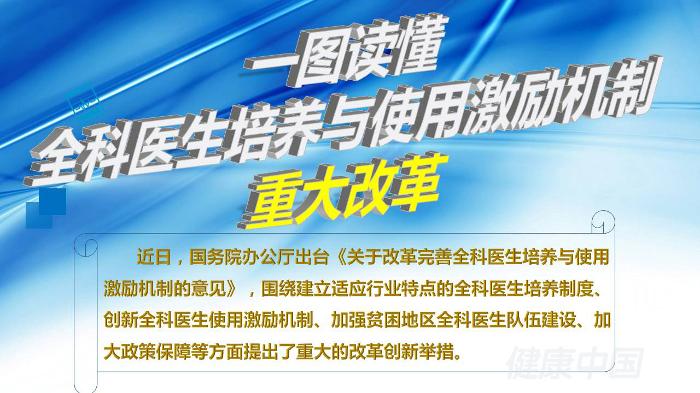 一图读懂全科医生培养与使用激励机制重大改革
